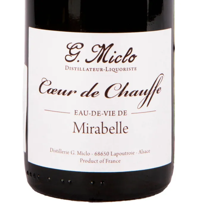 Этикетка ликера О-де-ви де Мирабель Кор де Шеф 0.7 л